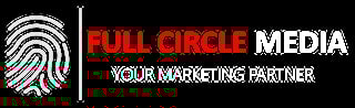 Full Circle Media logo with fingerprint icon and tagline Your Marketing Partner
